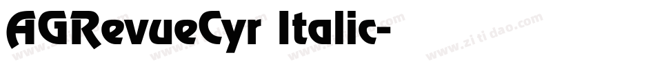 AGRevueCyr Italic字体转换